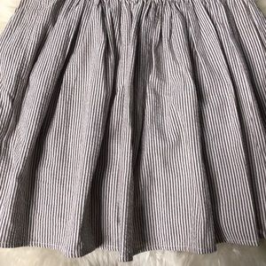 American Apparel brown & white pinstriped skirt